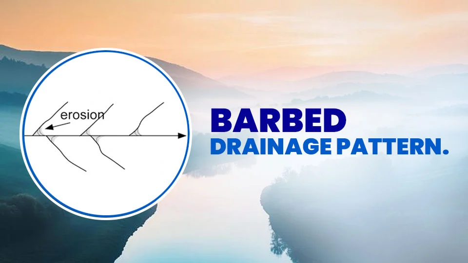barbed drainage pattern