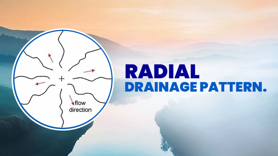 Radial drainage pattern